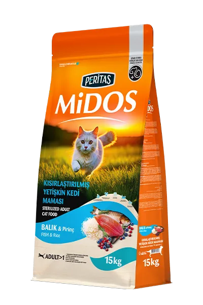 Balıklı ve Pirinçli Kısırlaştırılmış Yetişkin Kedi Maması 15 Kg