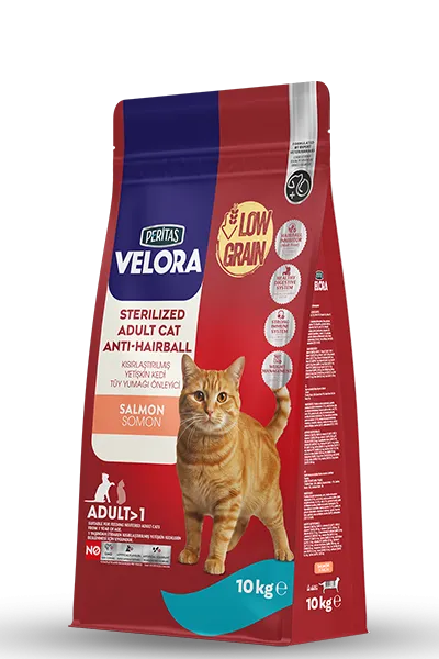 Düşük Tahıllı Somonlu Kısırlaştırılmış Kedi Maması 10 Kg