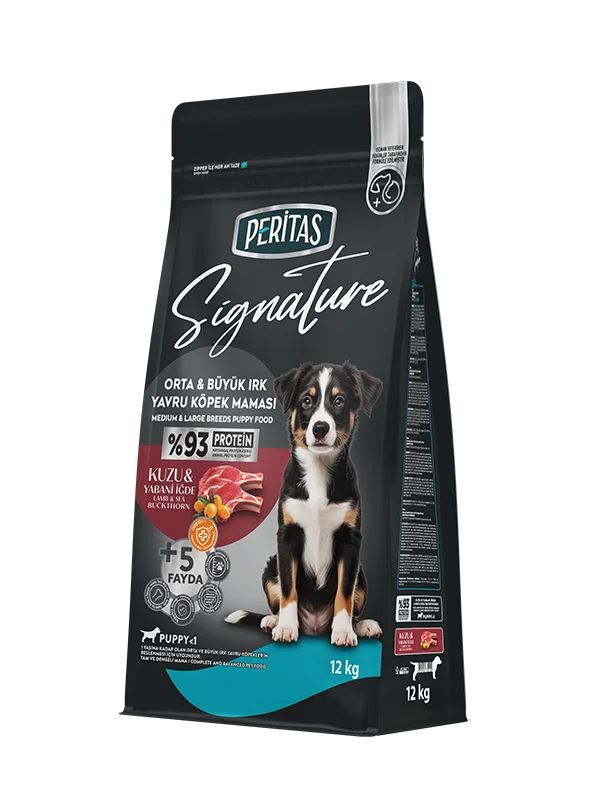 Kuzu Etli Orta & Büyük Irk Yavru Köpek Maması 12 Kg