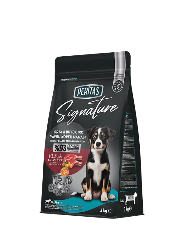 Kuzu Etli Orta ve Büyük Irk Yavru Köpek Maması 3 Kg