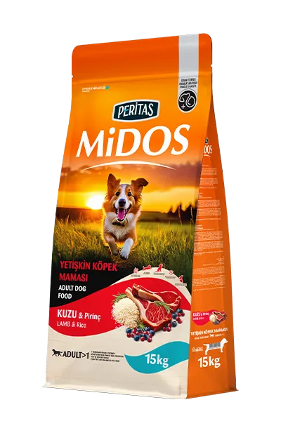 Kuzu Etli, Pirinçli ve Sebzeli Tüm Irklar İçin Yetişkin Köpek Maması 15 Kg